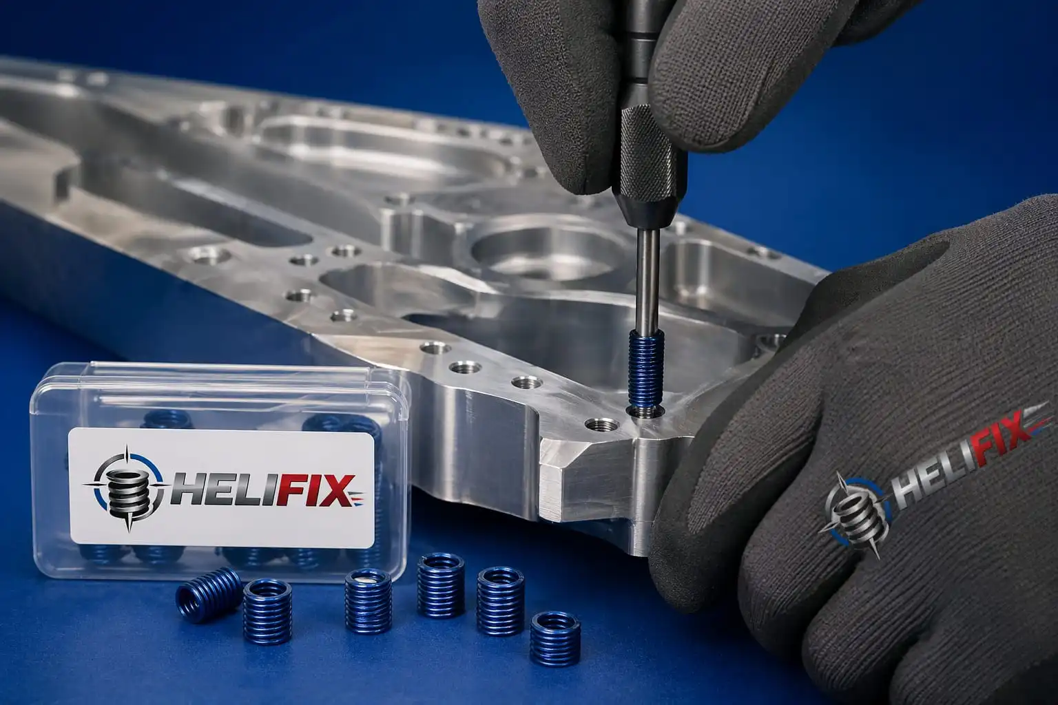 Helifix tırnaklı ve tırnaksız Helicoil takma uygulaması — Helicoil Takma Tırnaklı Tırnaksız Kilitli (Screw Lock)